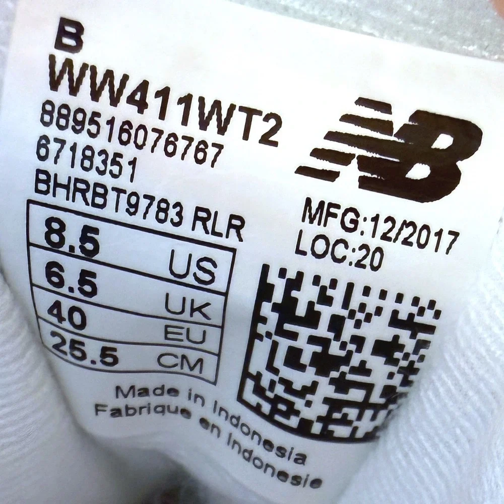 New Balance 411v1 White Leather Walking Shoes Sneakers Women Sz 8.5 NIB WW411WT2